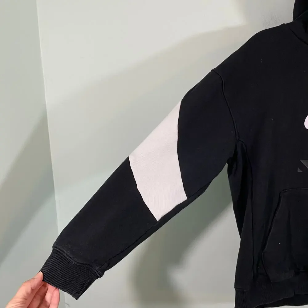 Nike Air Youth Black Graphic Fleece Grade School Lifestyle Hoodie Sz XL #HF8812